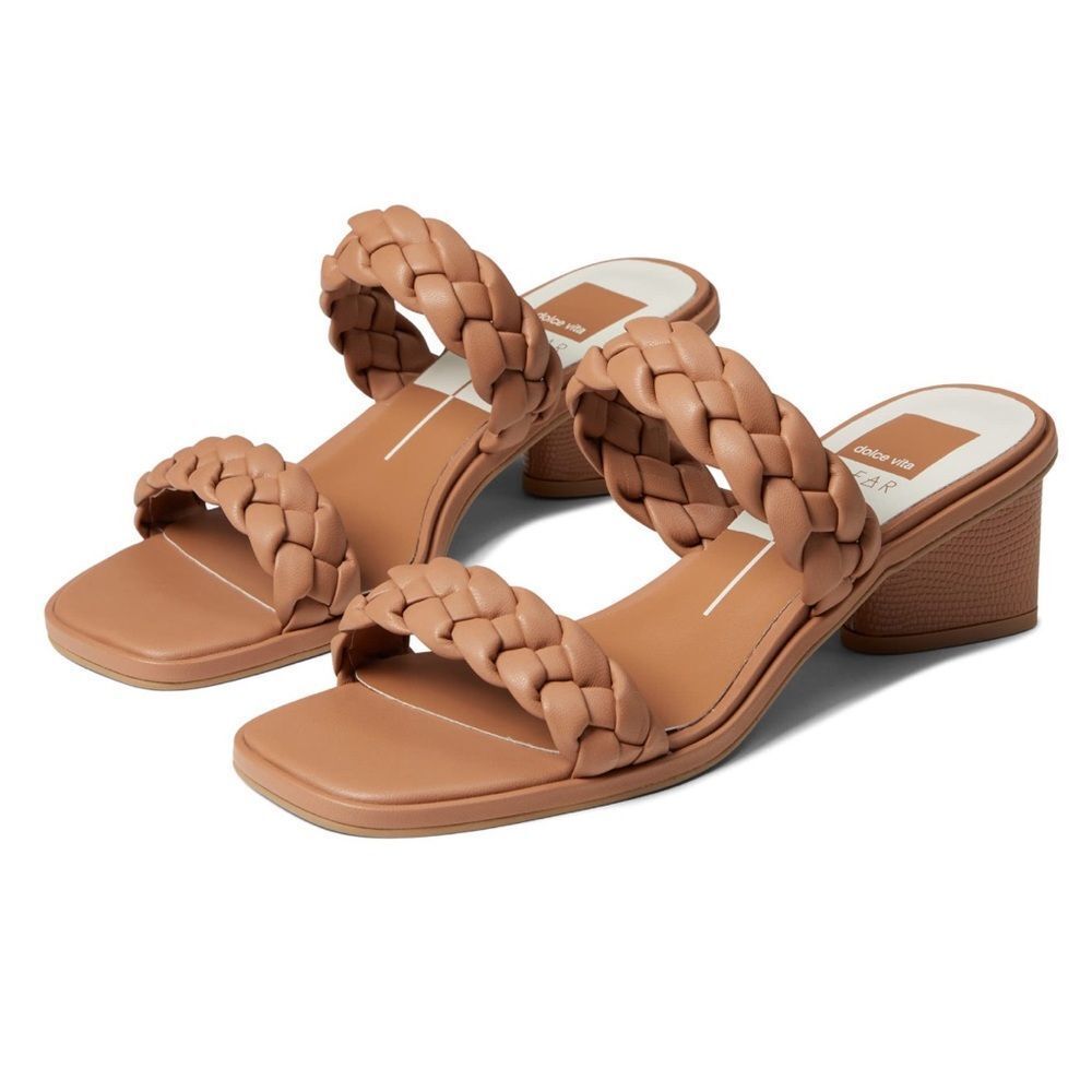 Dolce Vita Ronan Open Toe Heeled Sandals Caramel Stella. 7.5.
